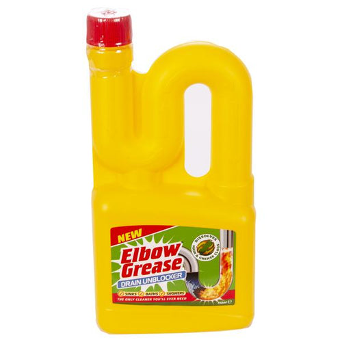 Elbow Grease Drain Unblocker Sink Bath Shower Dissolves Hair Grease Clogs 750ml Elbow Grease Drain Unblocker Sink Bath Shower Dissolves Hair Grease Clogs 750ml